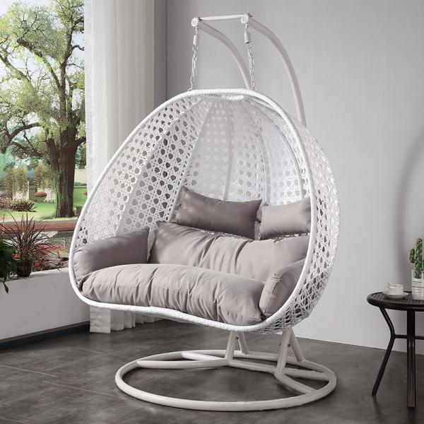 Modern Rattan Hanging Egg Chair With Stand The Perfect Addition to Your Outdoor Oasis