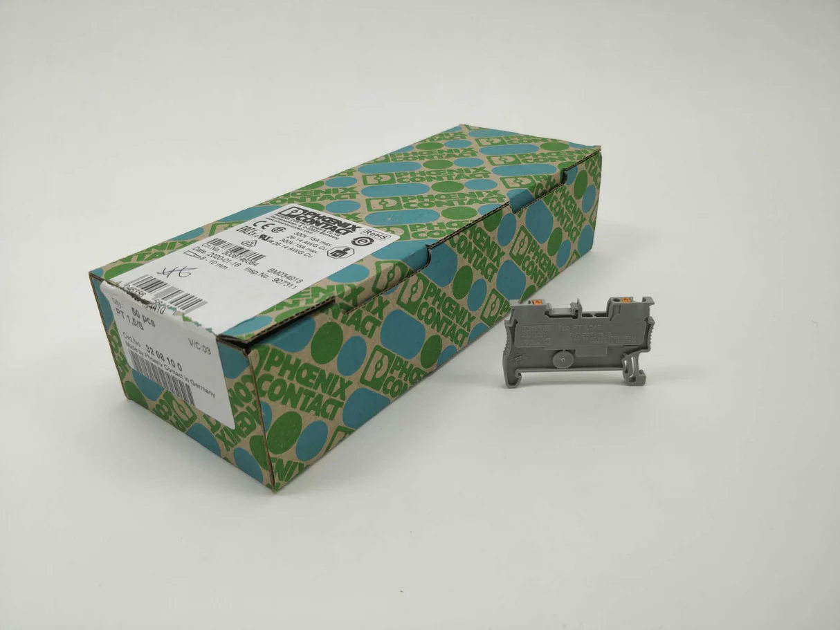 Phoenix Contact Push In Din Rail Terminal Blocks 3208100 PT 1,5/S Feed Through