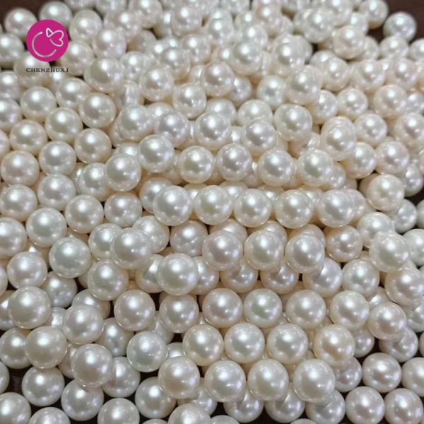 Handmade Loose Bead Imitation Pearl Diy Jewelry Findings Plastic Resin Nail Art Decor a Hole White Beige Bulk Pearls