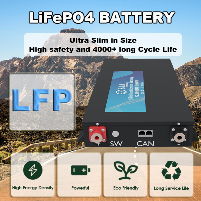 Ultra Slim 12V 100Ah Lithium Ion Battery Pack Long Lasting With High Energy Density