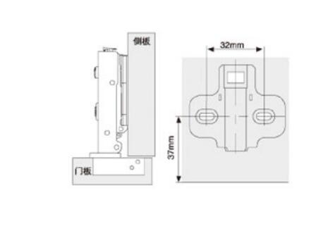 Hydraulic Kitchen Cabinet Door Hinges Self Closing Full Overlay 105 Degree Clip On