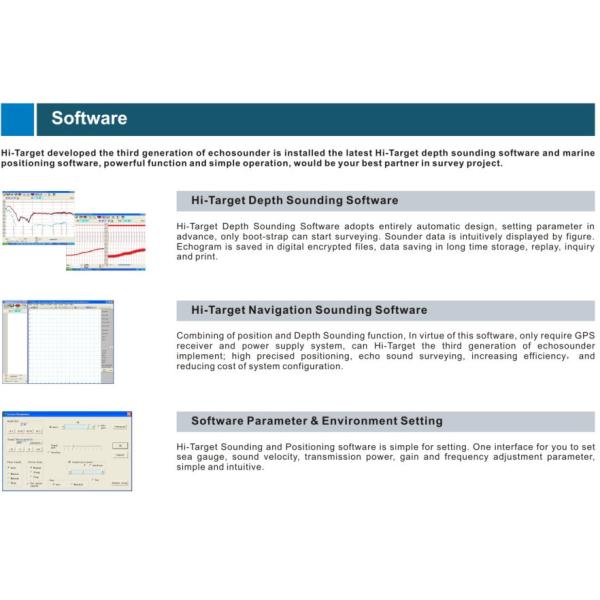 Shallow Water Depth Measurement High Performance Sonic Depth Finder
