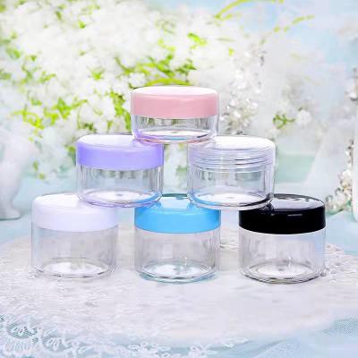 Frasco de creme deengarrafamento deempacotamento do curso cosmético plástico pequeno do frasco do círculo 50g
