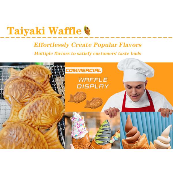 5 Большие рыбы Капацитет Корейский мороженое рыбная форма Тайяки производитель с 3000 Вт мощности