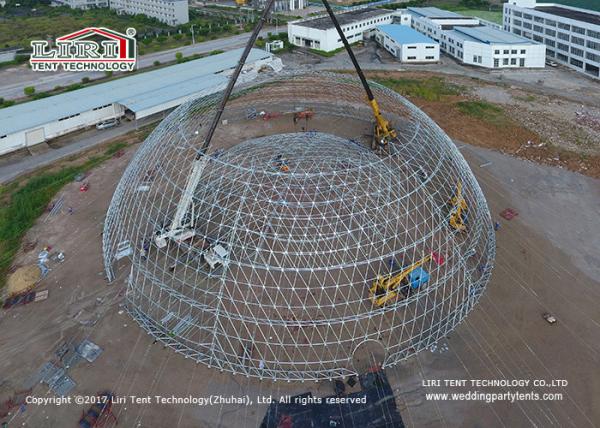 50m Diameter Geodesic Dome Tents With Doors & Ventilation For Exhibition