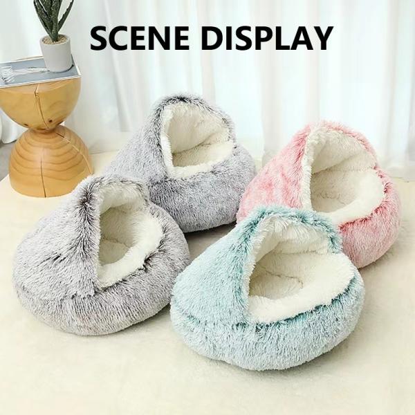 Eco Friendly Soft Long Plush Pet Sleep Bed Felt Sponge For Large Small Kittens