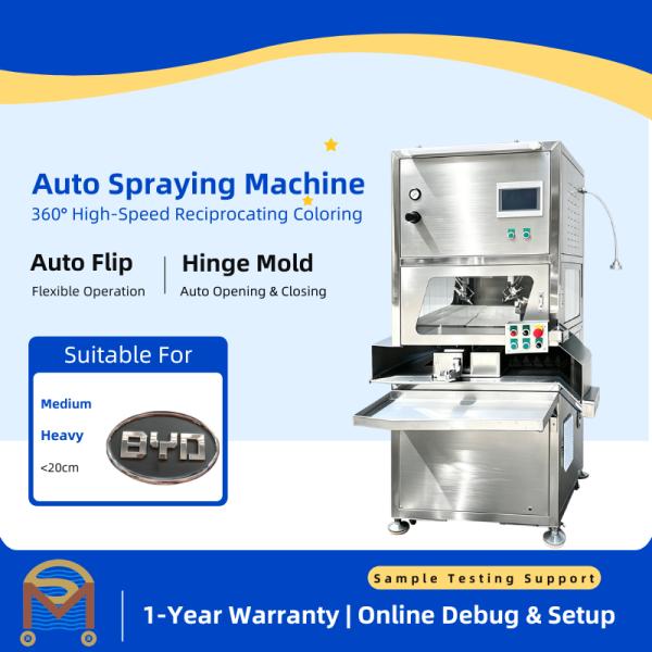 Automatic Spraying Machine, Coating Equipment for BYD Metal Car Logo UV Paint Surface Treatment
