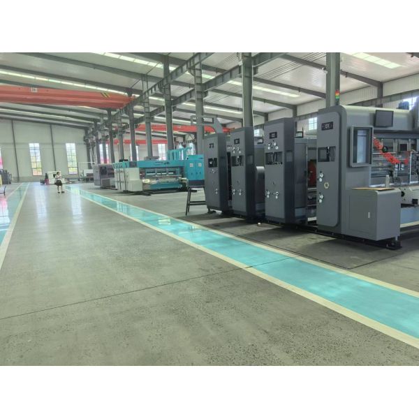 PLC Control Corrugated Board Flexo Print 4 Color Print Die Cutter Slotter Machine