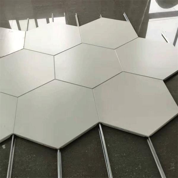 Perforated Hexagon Acoustic Ceiling Tiles Aluminum Pre Painted