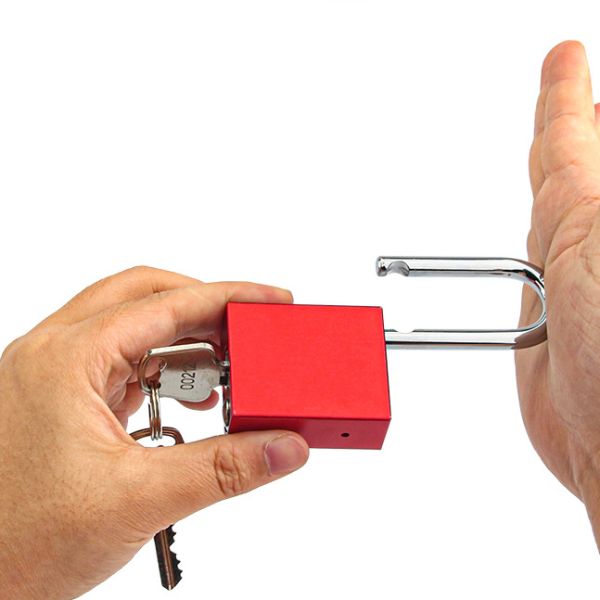40mm Heavy Duty Industrial Safety Lockout Padlocks Outdoor Square Type Aluminum Eco-Friendly Durable High Safety Keyed Alike