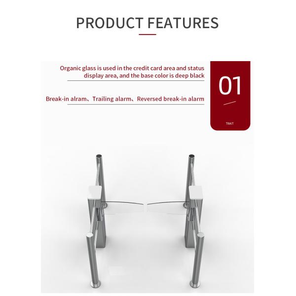Rotating Turnstile Swing Gate 600mm Passage Width Pedestrian Access Control