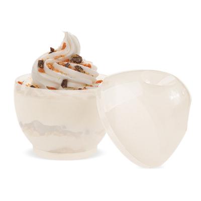 Europe-Pack new products colorful glowing dessert cup 135ml plastic egg shaped cup