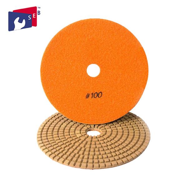 Orange Diamond Stone Polishing Pads , 5 Inch Concrete Polishing Pads