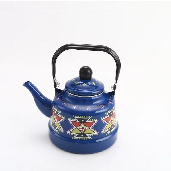 Eco-Friendly Classical Tea Kettle Teapot Saudi Style Metal Steel with Protective Enamel Coating Sizes 1.1L 1.7L 2.5L 3.3L