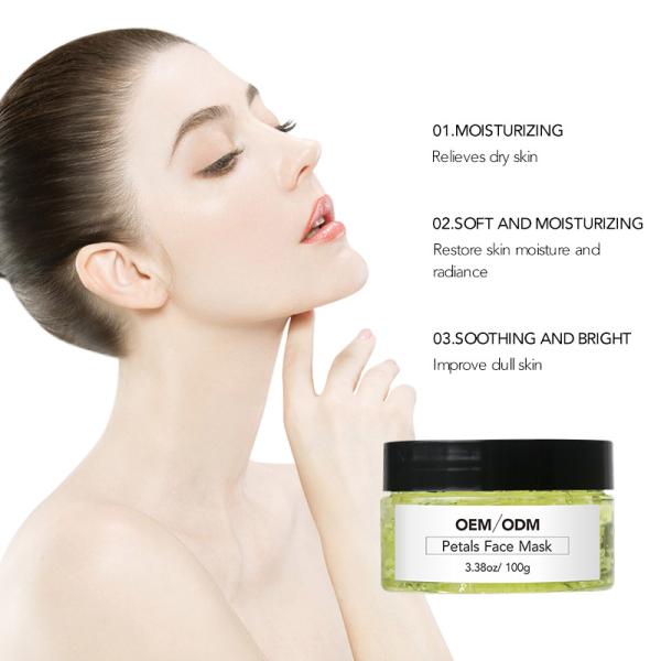 Маска геля стороны лепестка розы 100ml маски глины заботы кожи OEM естественная