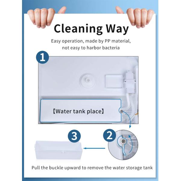 Ouninbear Sink Kids Wash Basin Plastic With Light And Water Tank In White