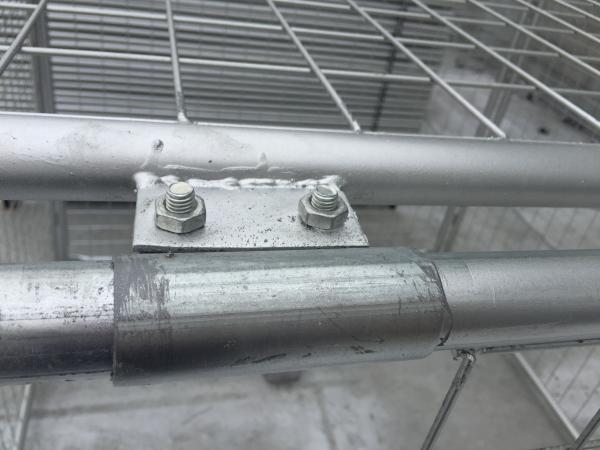 4mm Hot Dipped Galvanized Rubbish Cage Metal Garbage Cage Tube 32mm*1.5mm