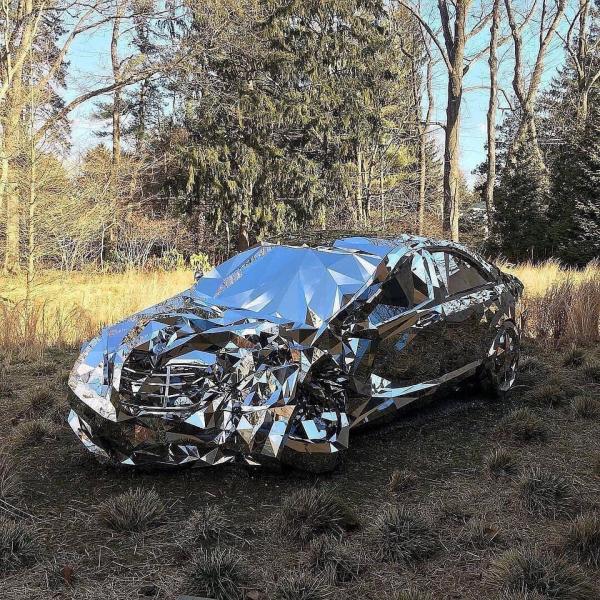 Multiple Finishes Available Stainless Steel Car Sculpture For Urban Landscape