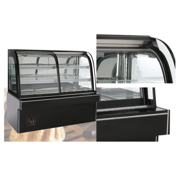 Тип фронт кривой раскрыл Refrigerated охладитель дисплея печенья витринного шкафа торта