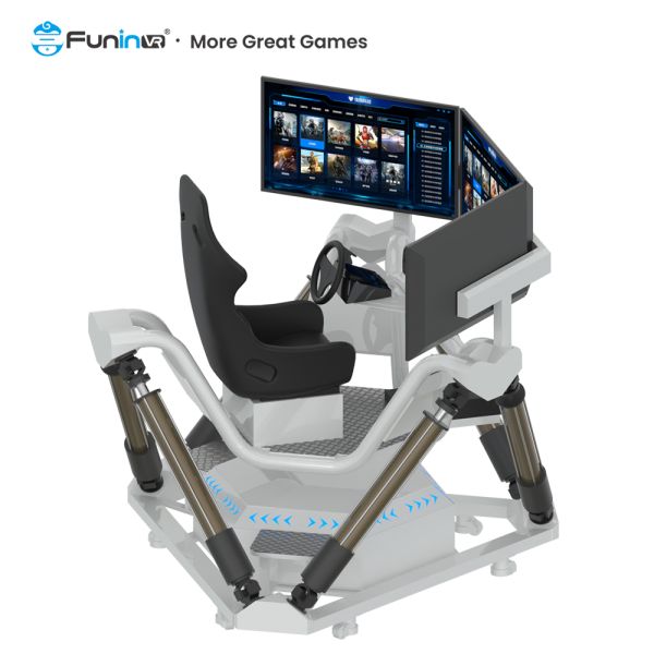 Funin VR Indoor 9D VR Amusement Park F1 Racing Car Simulator Three Screen Racing Car Driving Arcade Games Racing Simulator