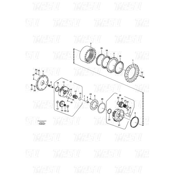 EC240B Travel Hydraulic Motor Drive Coupling VOE14575734 Wear Resistant