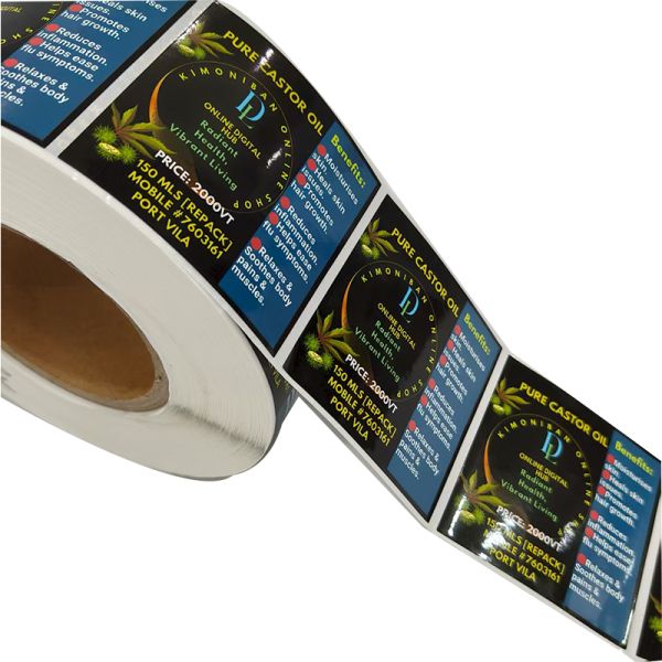 Custom Logo Box Paper Labels Tag Vinyl Cosmetics Box Sticker Adhesive Printing Waterproof Labels Printing