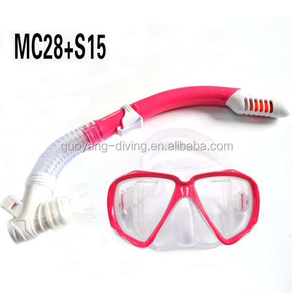 Mascarilla de vidrio templado Conjunto de lente de esnórquel para niños Conjunto de mascarilla de esnórquel con vista al mar