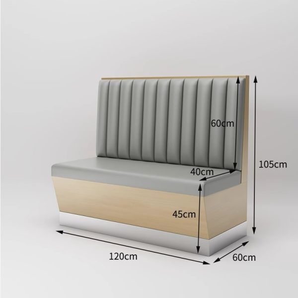 Light Luxury PU Commercial Sofa Furniture Restaurant Table and Chair Coffee Seating Booth for Sale