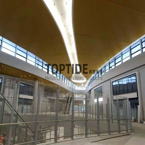 Waterproof Stretch Metal Baffle Ceiling Fireproof Roof Suspended Acoustic False Ceiling