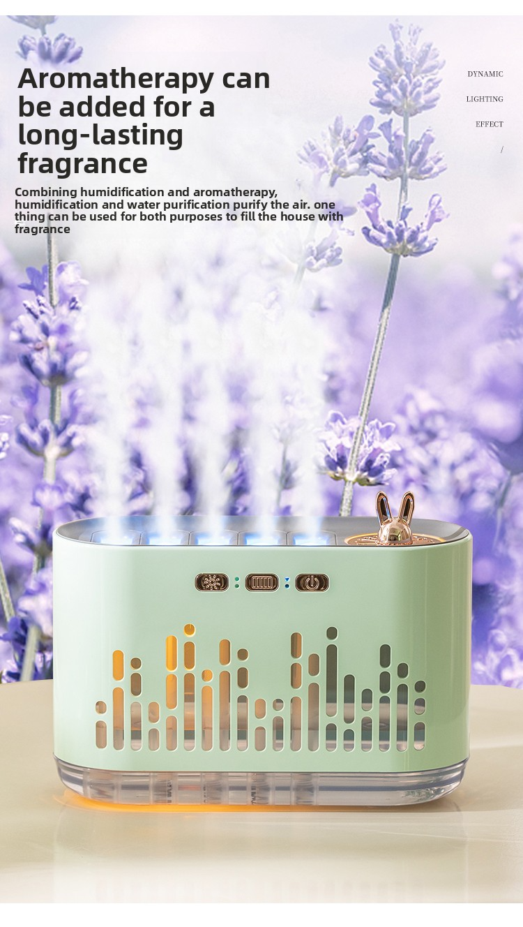 Home Use 700ml Tabletop Ultrasonic Humidifier With 7 Color LED Light 6 Gear Spray