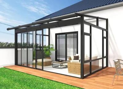 Transparent Glass Cube House , Cube Shape Full Glass Sunroom With Aluminum Alloy Frame