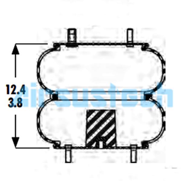 Longue durée Goodyear Air Spring 2B12-317 Firestone W01-358-7499 Pour les industries