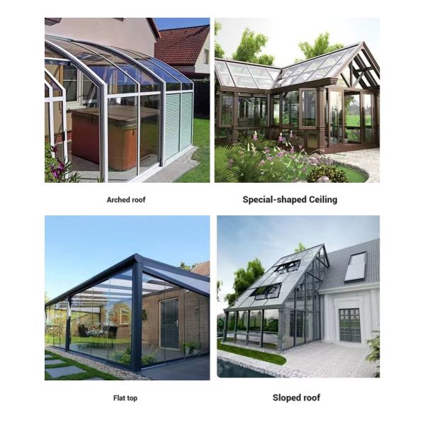 Customized Modern Glass Prefab Patio Aluminium Solarium Free Standing Sunroom for Four Seasons for Villa Residential Outdoor Use