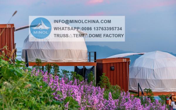 5m Igloo Glass Heat Proof Alu Geodesic Dome Tents Pvc Cover