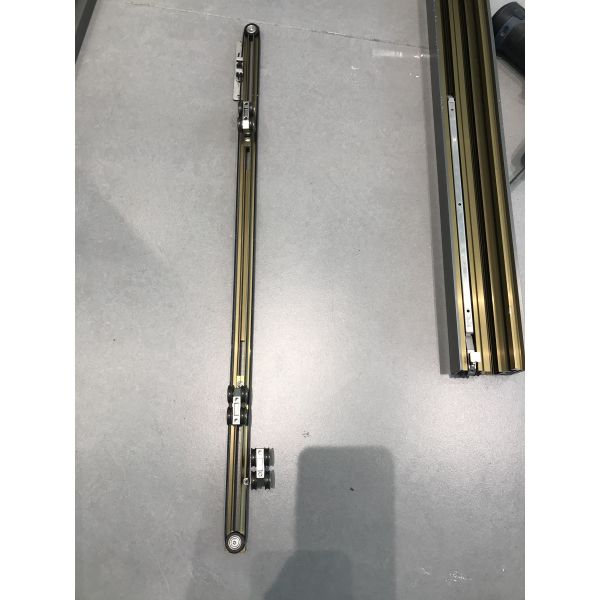 Glass Shower Hinge featuring tempered safety glass and sunken bottomless track for smooth quiet sliding and easy cleaning