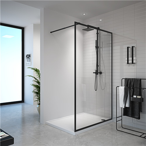 black Stainless Sliding 6mm Tempered Glass Shower Door 1200X2000mm