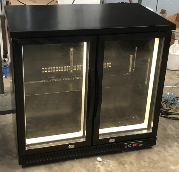 150L Glass Door Fan Cooling Under Counter Back Bar Refrigerator Cooler