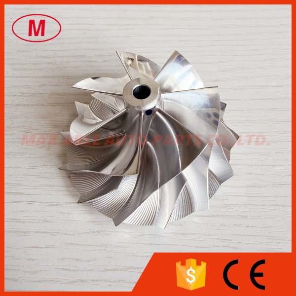 RHF5 reverse 46.50/60.00mm 7+7blades high performance turbocharger milling/aluminum 2618/billet compressor wheel