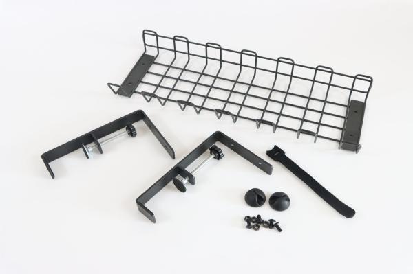 Adjustable No-Drill Under Table Wire Mesh Cable Tray for Easy Cable Management