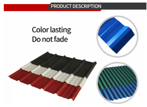 Fireproof Easy Install Corrugated Roof Tiles Plastic Tiles For Roof Light PVC Resin Roof Sheet Tile