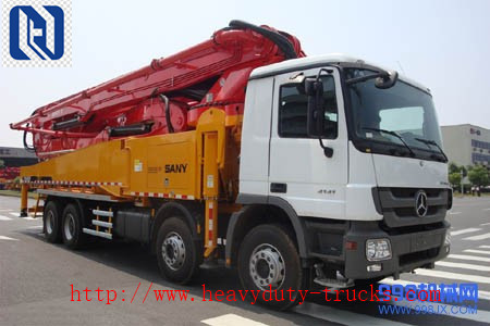 47m Boom Concrete Pump Truck 5 Sections RZ-type 32Mpa Oil Pressure