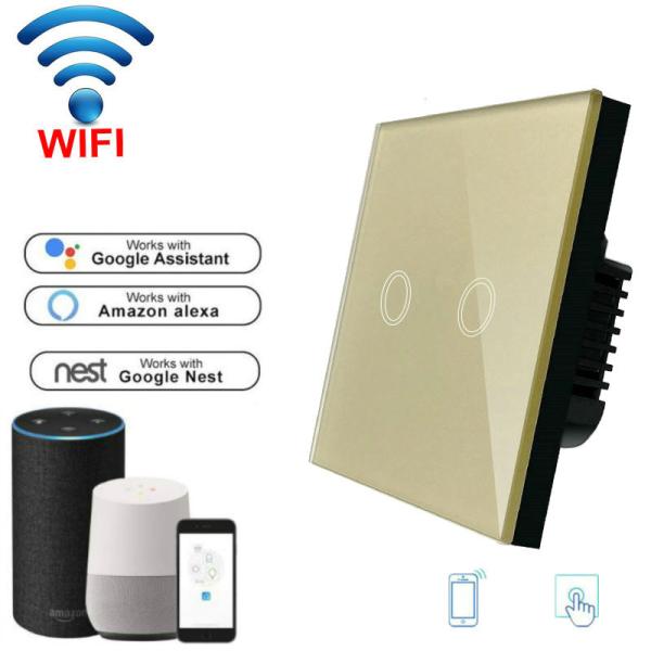 EU Standard Wifi Light Switch Wall Switch Wireless Smart Switch 220v APP Control with Alexa/google home 1/2/3 Gang