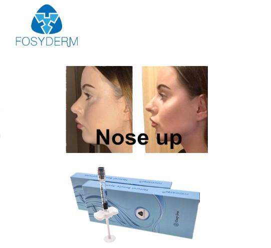 Linha profunda injeções de Fosyderm 1ml do ácido clorídrico na cara para o nariz acima