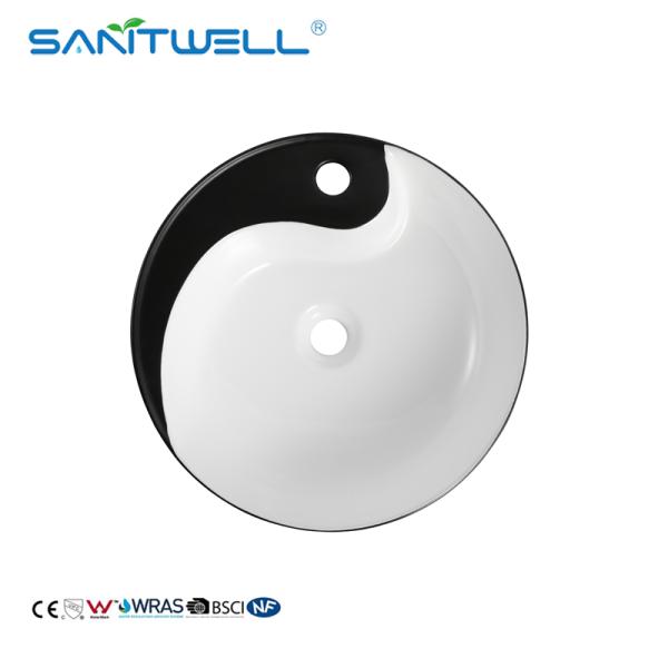 Thin Edge Ceramic Vessel Sink  Washing Ceramic Basin Countertop Ultra  Bathroom Above Counter Basin