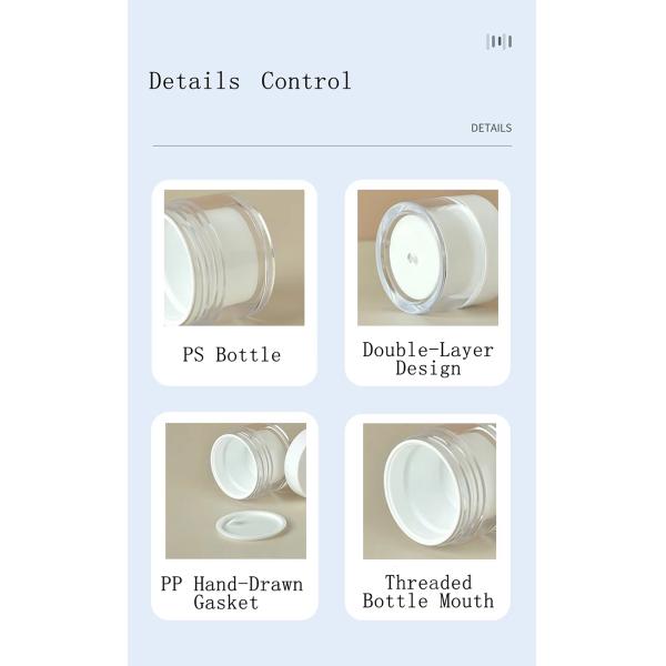 Refillable 30g Double Thick Wall Cream Jar For Skincare Personal Care