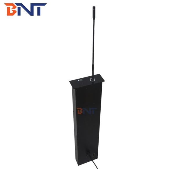 Matte Black Aluminum LCD Motorized Lift , Conference Audio System Microphone Motorized Lifting Mechanism