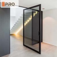 Living Room Bedroom Large Aluminum Pivot Doors Anti - Burglar Sound Insulation Glass pivot door,pivot glass door hinge,