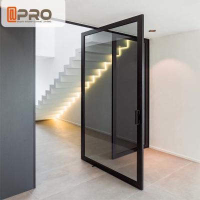 Living Room Bedroom Large Aluminum Pivot Doors Anti - Burglar Sound Insulation Glass pivot door,pivot glass door hinge,