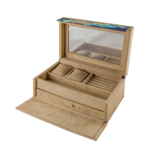 Организатор перемещения украшений MDF деревянный персонализировал случай ювелирных изделий перемещения