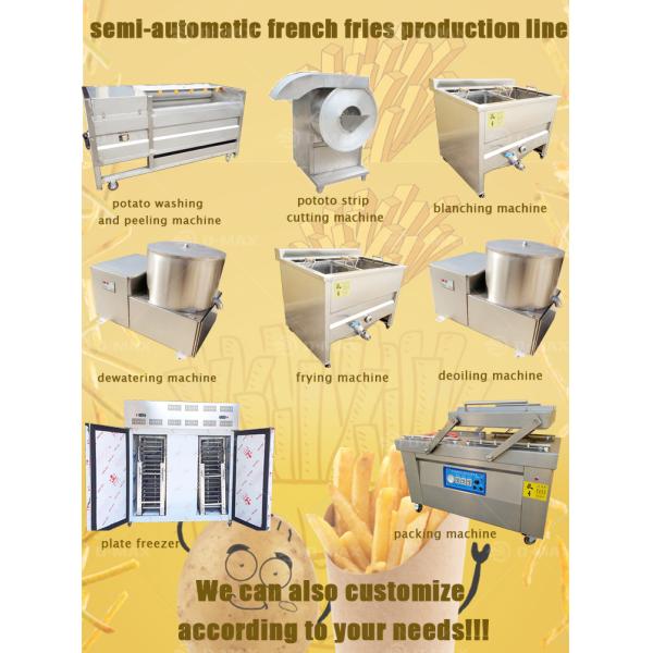 Small Scale French Fry Manufacturing Machine for Crispy Potato Chips Production Line